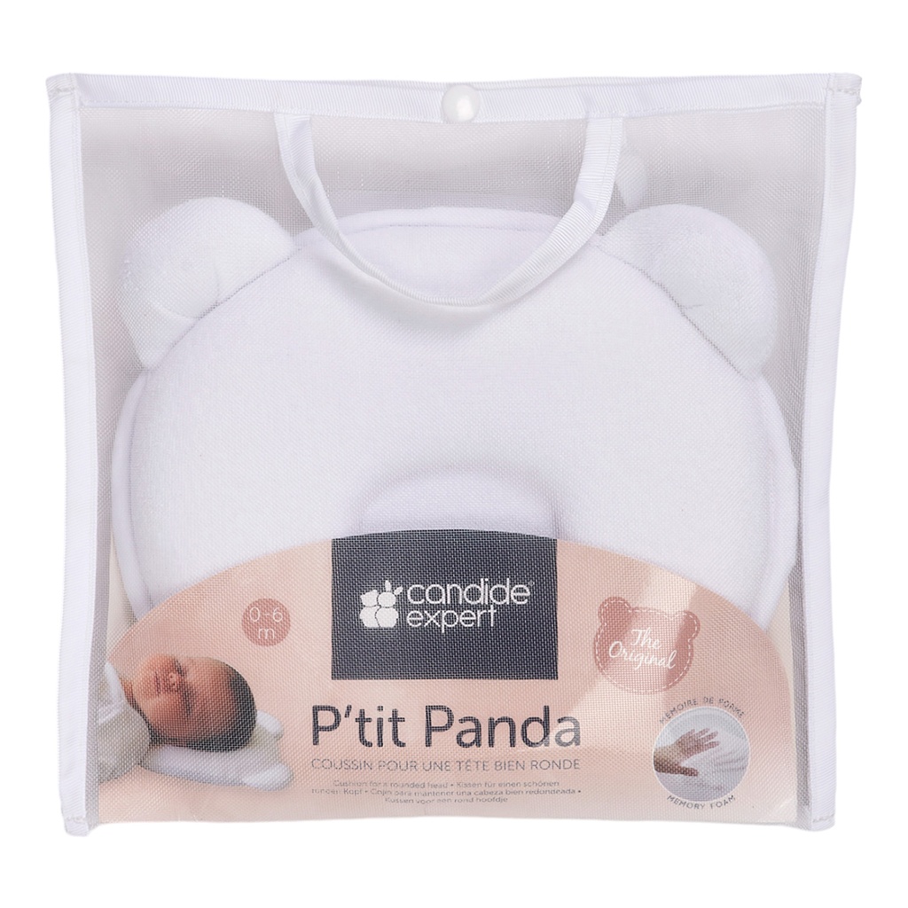 Candide Panda Babykudde - Vit