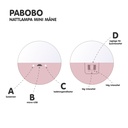 Pabobo Nattlampa minimåne-rosa