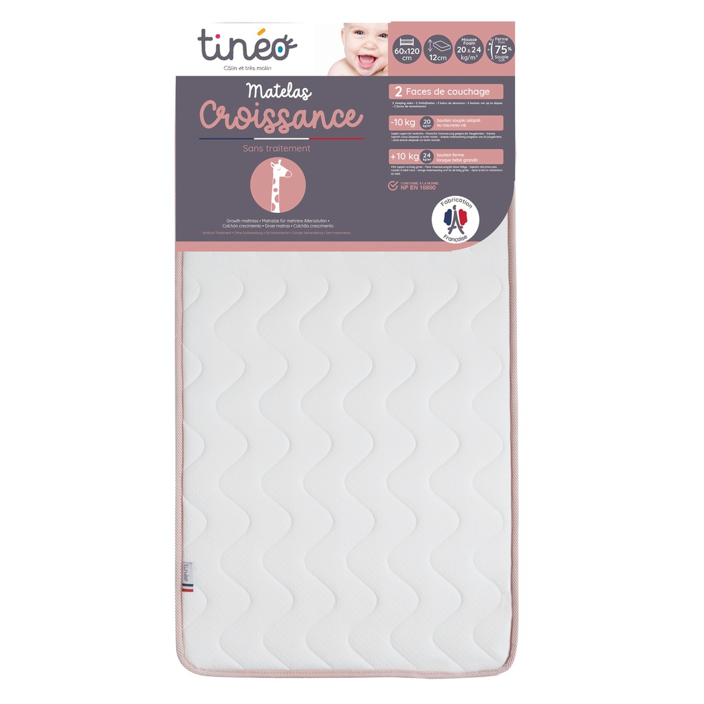 Tinéo Madrass Växa Vändbar 60x120