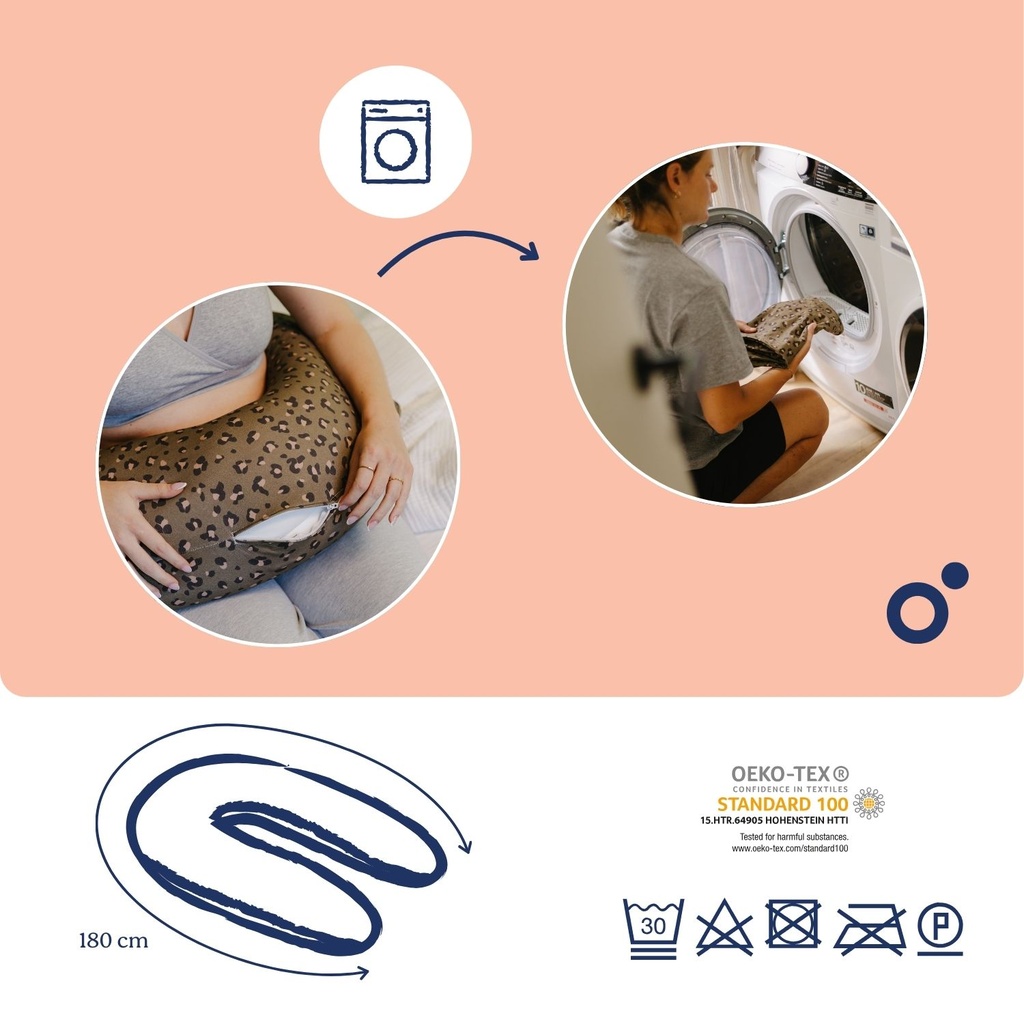 Doomoo Amning & Gravidkudde - Mörk Leopard