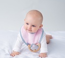 LullaLove Haklapp med träbitis Rosa