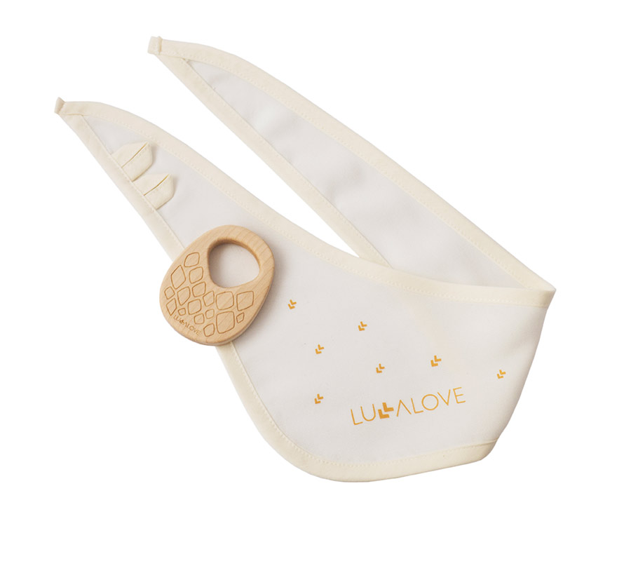 LullaLove Scarf med träbitis - Jordgubb