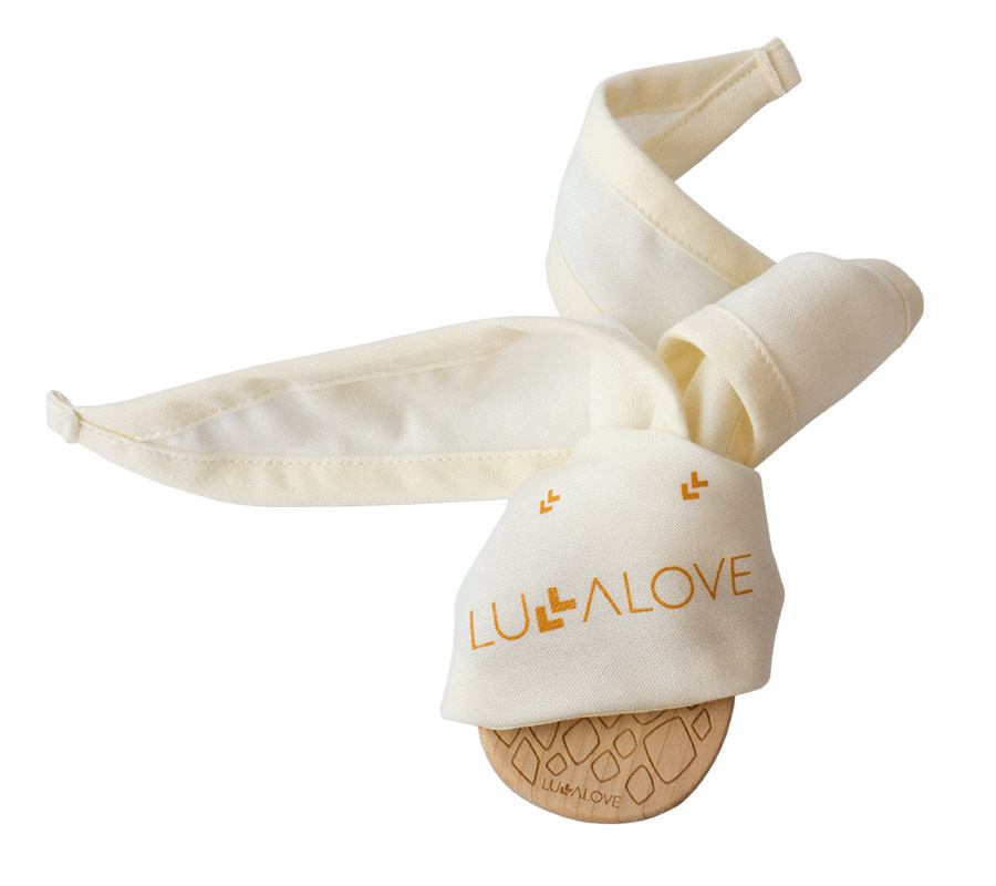 LullaLove Scarf med träbitis - Jordgubb