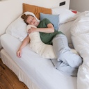 Doomoo Amnings-gravidkudde 2-i-1 - Quilt Creme Blomma