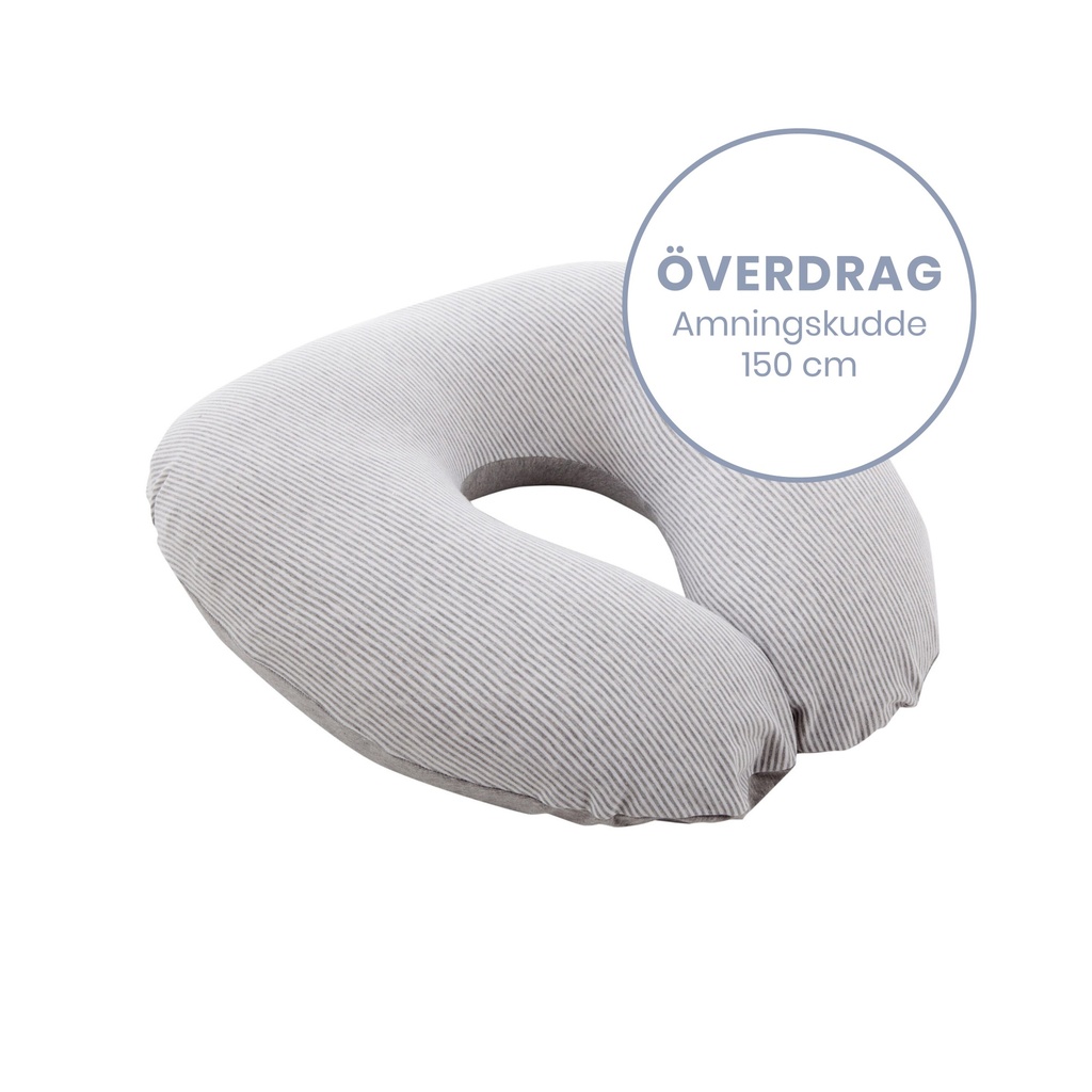 Doomoo Överdrag Amningskudde - Randig Grå