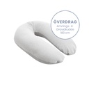 Doomoo Överdrag Amnings- gravidkudde - Randig Grå