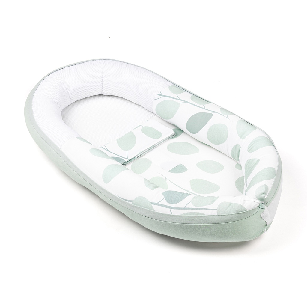 Doomoo Babynest - Löv Grön