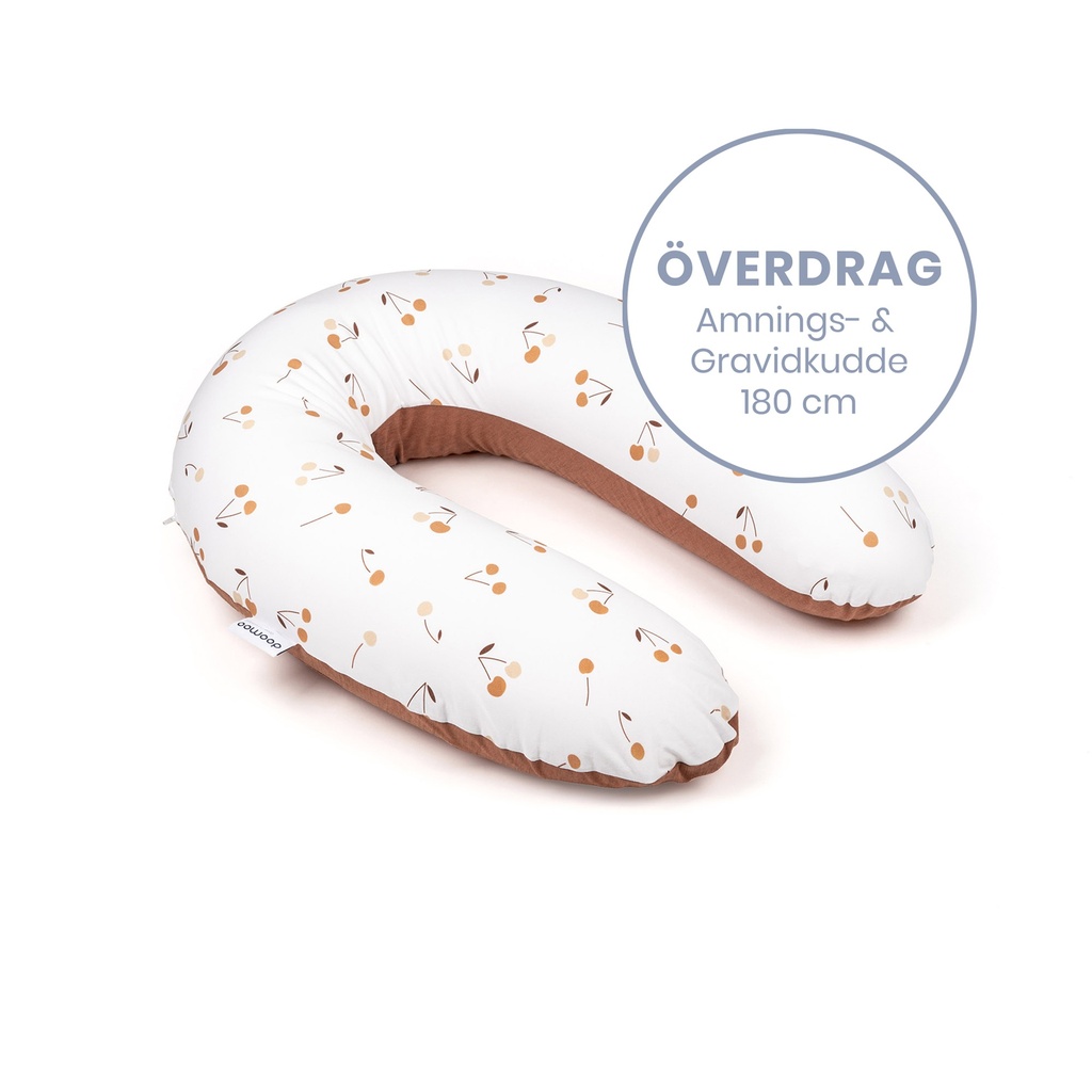 Doomoo Överdrag Amnings- gravidkudde - Körsbär Rost
