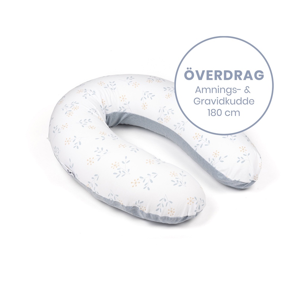 Doomoo Överdrag Amnings- gravidkudde - Vårblomma Blå