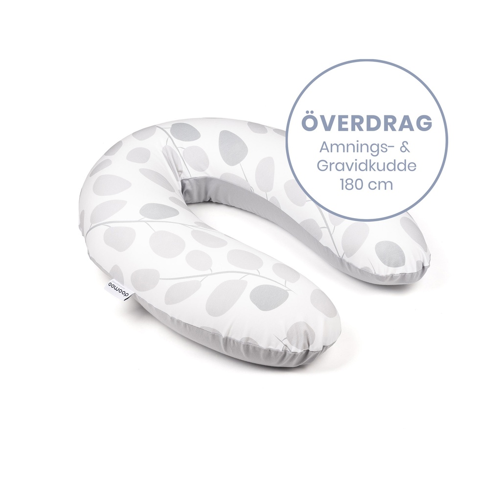 Doomoo Överdrag Amnings- gravidkudde - Löv Grå