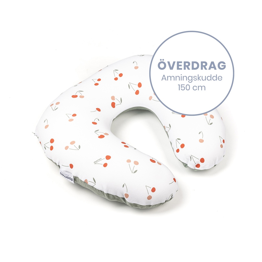 Doomoo Överdrag Amningskudde - Körsbär Grön