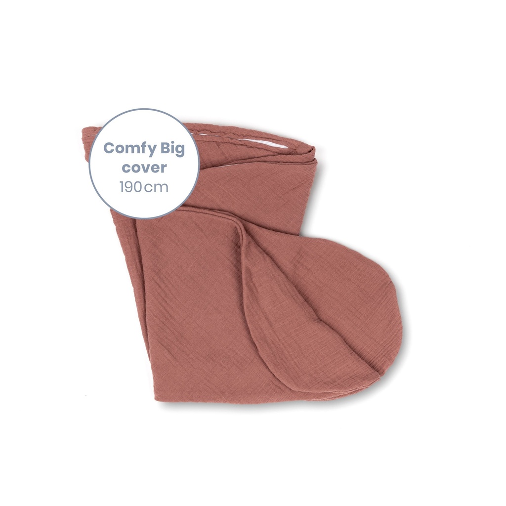 Doomoo Överdrag Amnings- gravidkudde Muslin - Terracotta