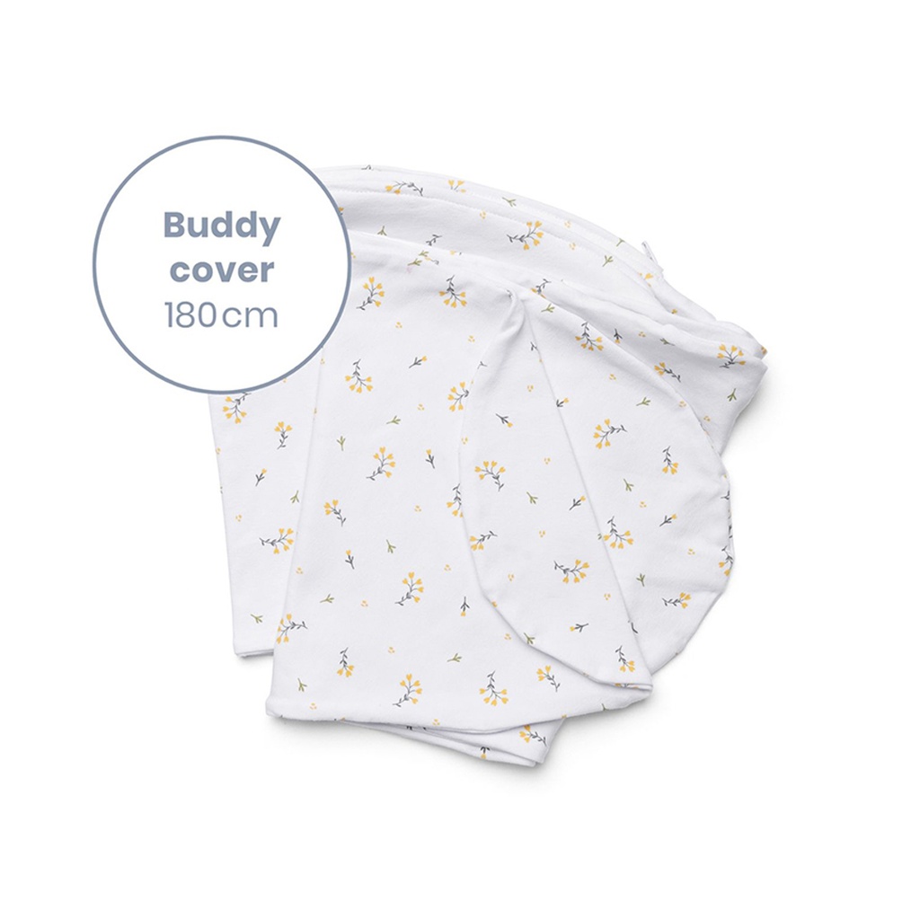 Doomoo Överdrag Amnings- gravidkudde - Blomster Gul