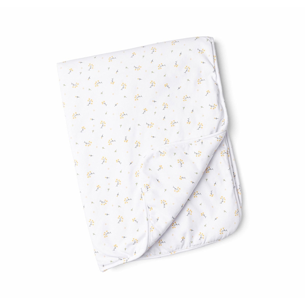 Doomoo Vadderad Filt - Blomster Gul