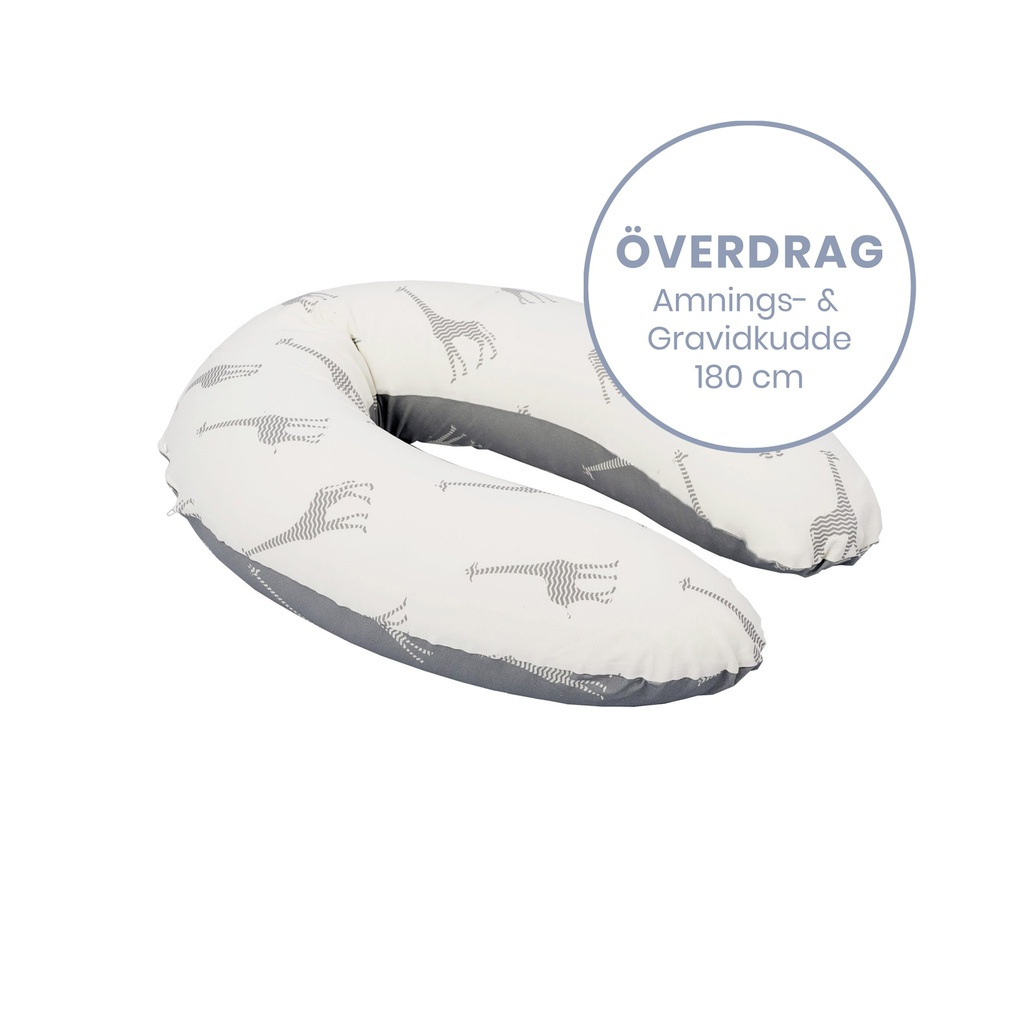Doomoo Överdrag Amnings- gravidkudde - Giraff Grå