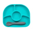 bblüv Tallrik antispill + Sked Aqua
