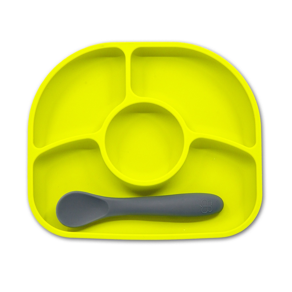 bblüv Tallrik antispill + Sked  Lime