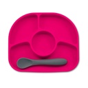 bblüv Tallrik antispill + Sked  Rosa
