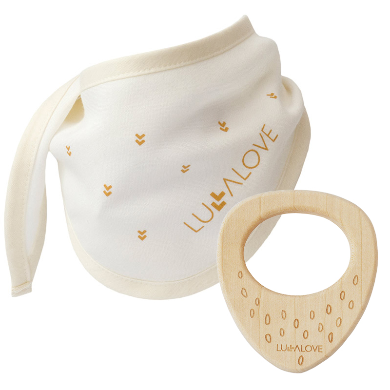 LullaLove Scarf med träbitis - Jordgubb