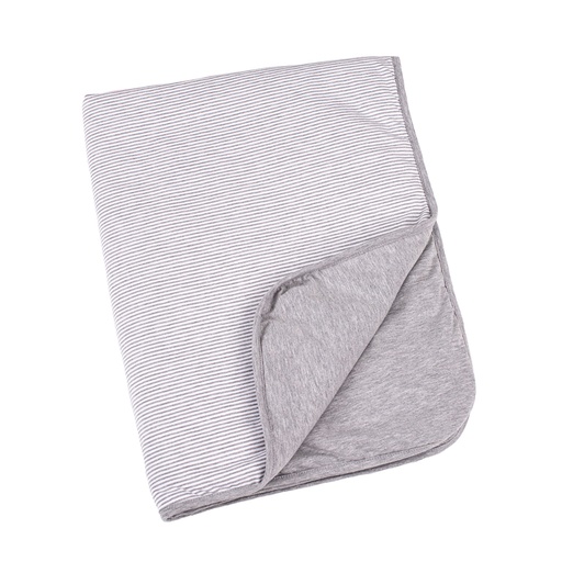 [869] Doomoo Vadderad Filt - Randig Grå