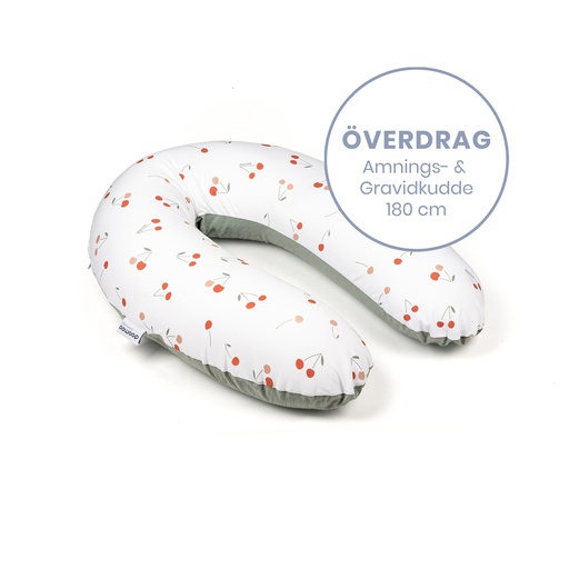 [5400653008081] Doomoo Överdrag Amnings- gravidkudde - Körsbär Grön