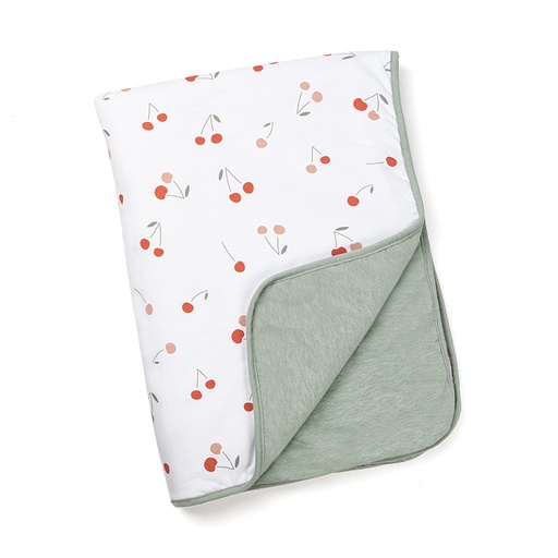 [5400653008326] Doomoo Vadderad Filt - Körsbär Grön