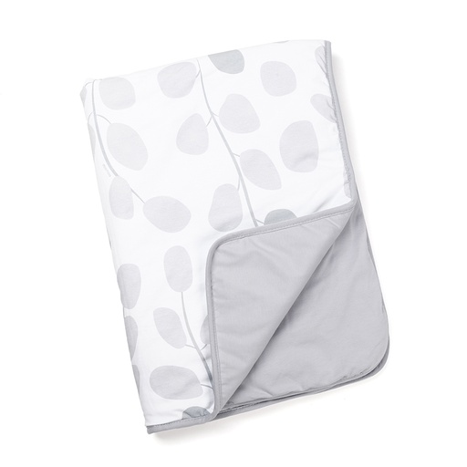 [5400653008340] Doomoo Vadderad Filt - Löv Grå