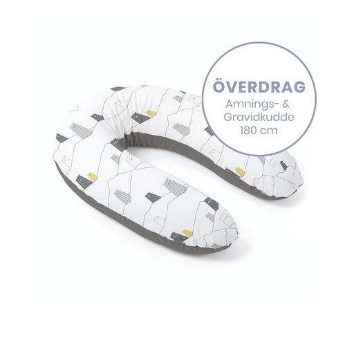 [5400653889666] Doomoo Överdrag Amnings- gravidkudde - Björn Grå