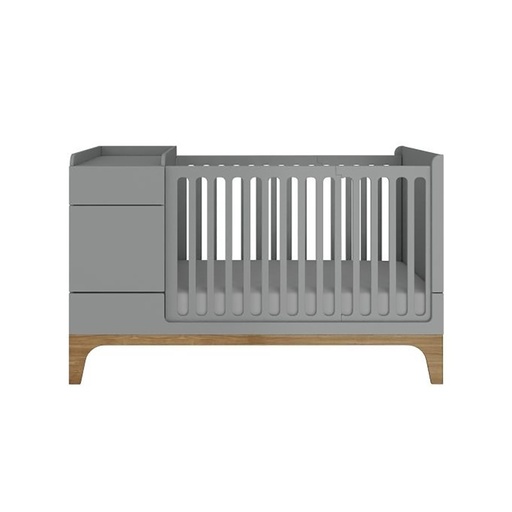 [8128950007627] Bellamy UP! Komplett Spjälsäng 5-i-1 Grå