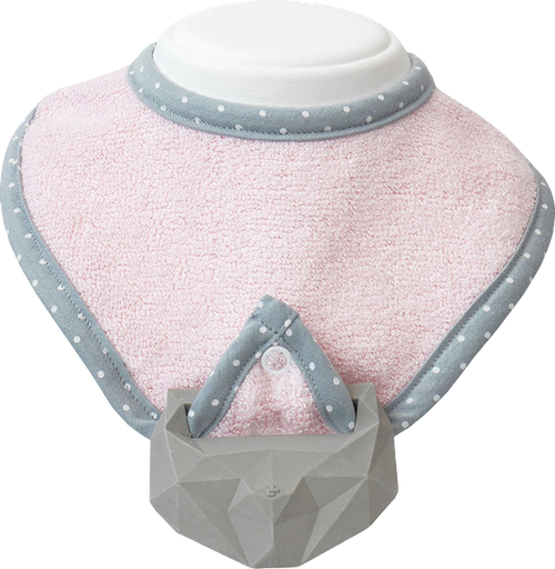 [5903240348701] LullaLove Haklapp med gummibitis Rosa